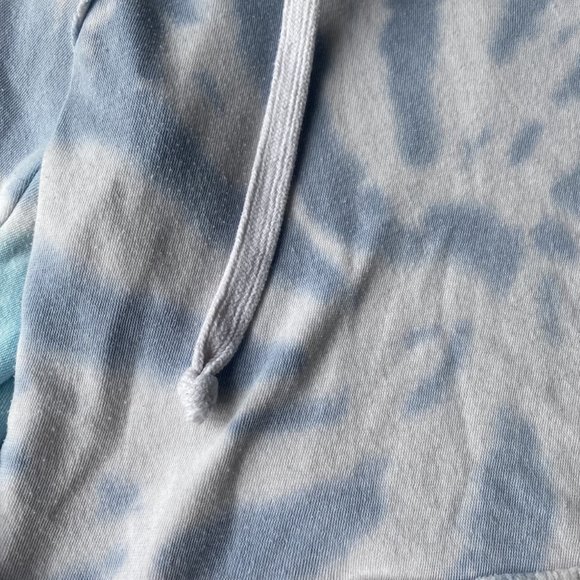 Ocean Drive Tie Dye Hooded Sweatshirt with Front Pockets Blue/White Size M - Picture 7 of 8